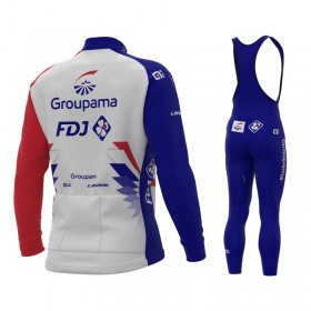 Set Langarmtrikot + Trägerhose Lange 2021 Groupama-FDJ N001